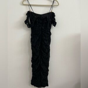 Black Lace Midi Dress